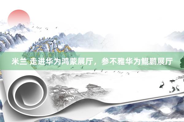 米兰 走进华为鸿蒙展厅，参不雅华为鲲鹏展厅